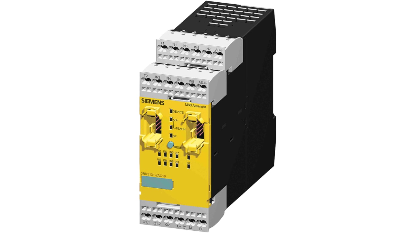 Controller di sicurezza Siemens 3RK3, 4-8 I/O, SIRIUS, 8 ingressi, 4 uscite, 24 V