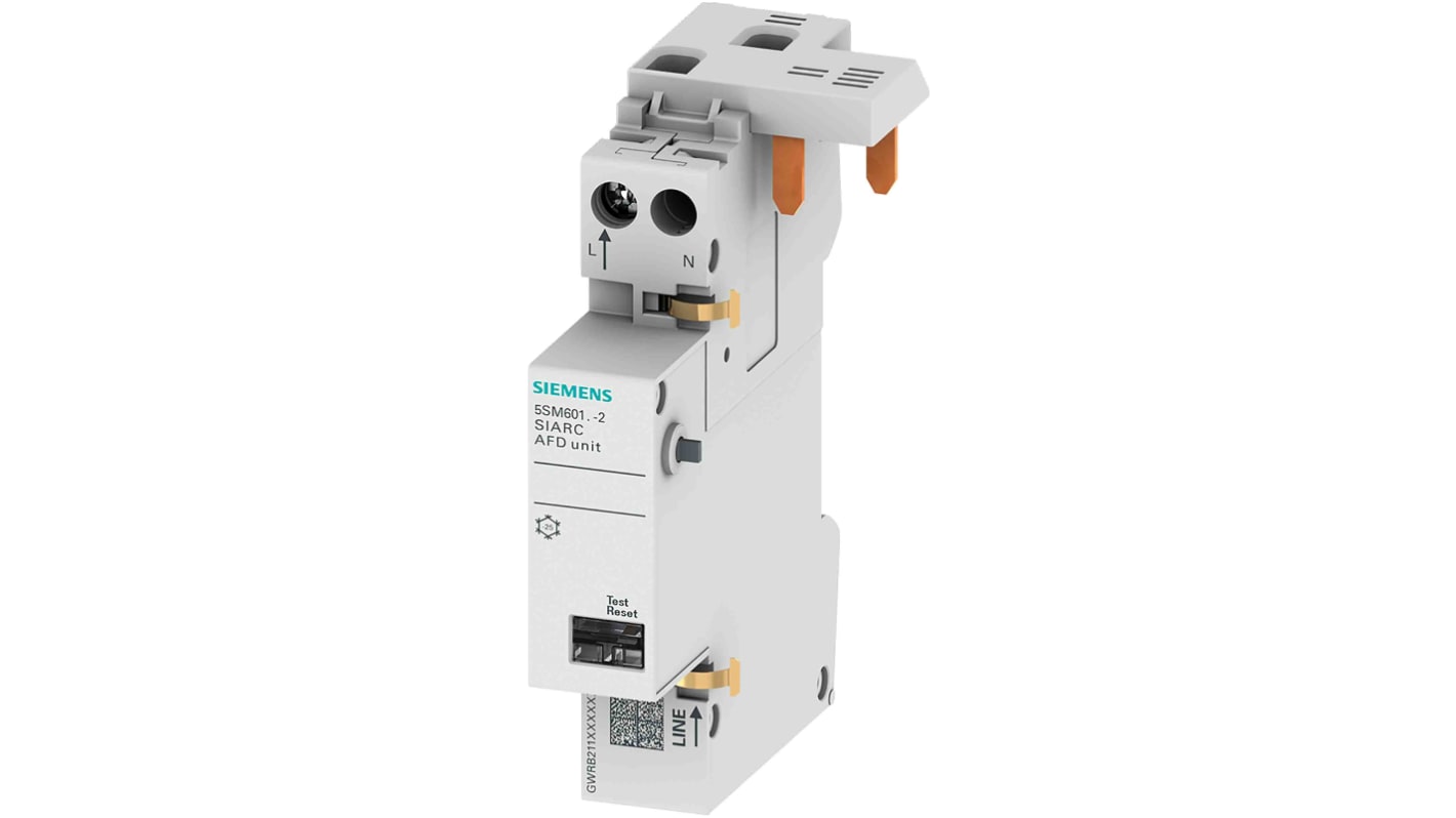 Wyłącznik bezpieczeństwa pożarowego, 2-biegunowy, 40A, 230V AC, na szynę DIN, Siemens, 5SM6