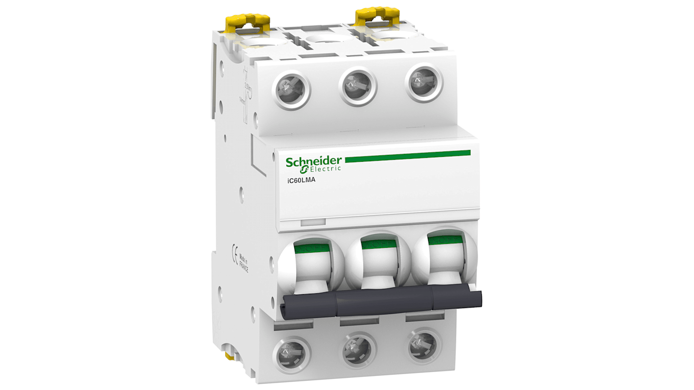 Schneider Electric IC60L MCB Leitungsschutzschalter, 3-polig 4A 440V, Abschaltvermögen 15 kA Acti 9 DIN-Schienen-Montage