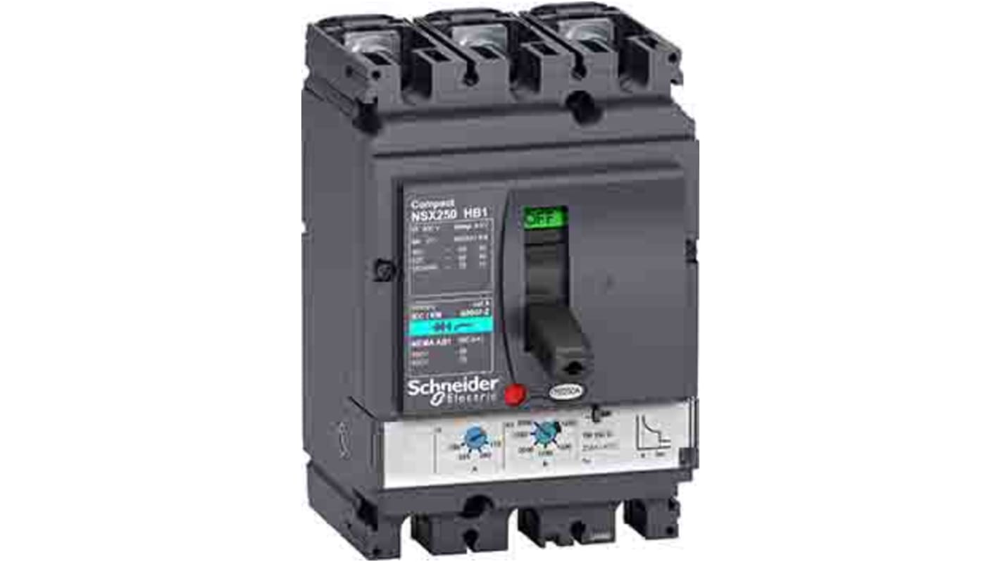 Schneider Electric, Compact MCCB 3P 80A, Breaking Capacity 75 kA, Fixed Mount