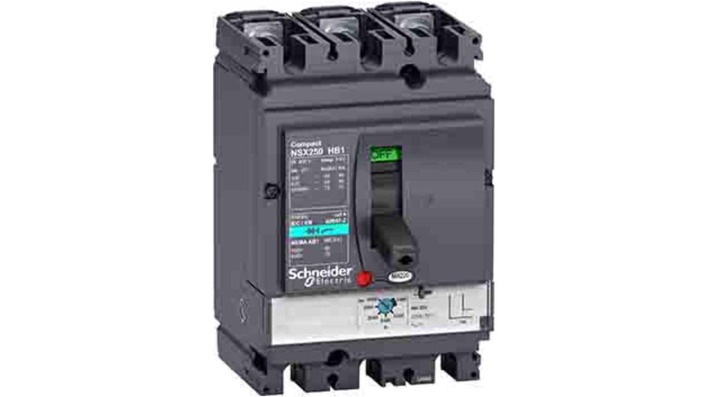 Schneider Electric Kompakt NSX HB1, Leistungsschalter MCCB 3-polig, 100A / Abschaltvermögen 65 kA 690V, Fest