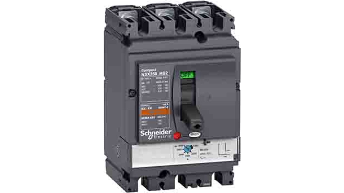 Disjoncteur Schneider Electric Compact 3 pôles, 50A, pouvoir de coupure 100 kA, montage fixe