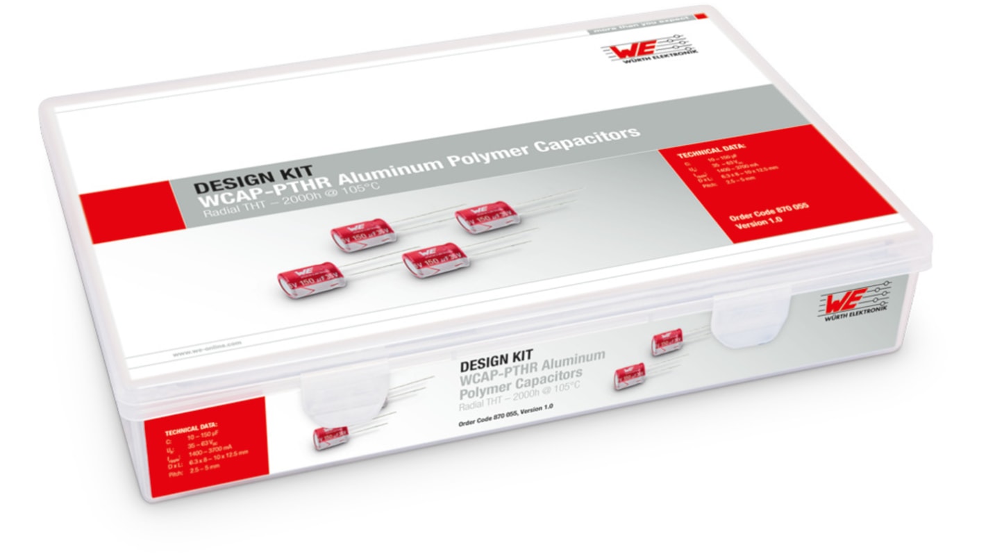 Wurth Elektronik 870055, Durchsteck Kondensator-Kit, 15-teilig