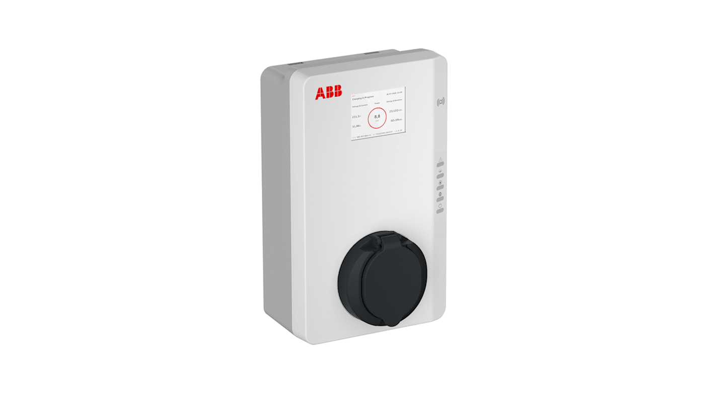 AC wallbox type 2, socket with shutter,