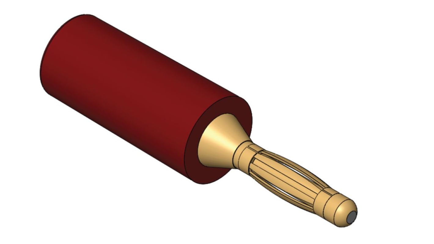 RS PRO Green Male Banana Connectors, Solder Termination, 8A, 50V, Nickel Plating