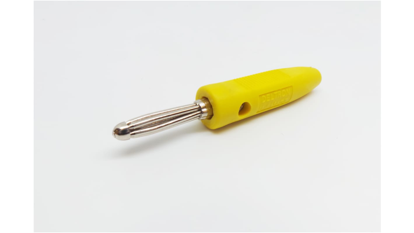 RS PRO Bananenstecker Gelb, Kontakt vernickelt, 50V / 16A, Schraubanschluss