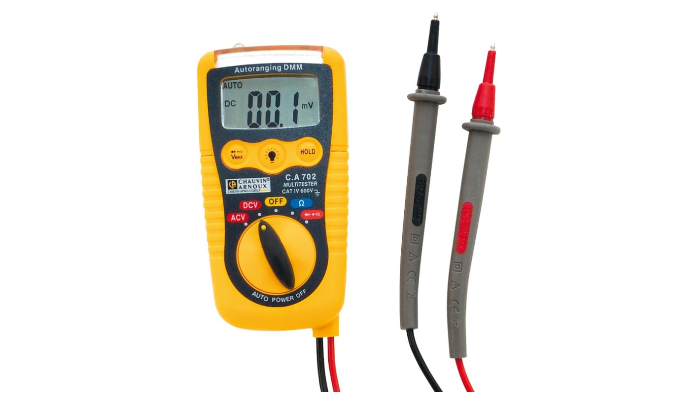 Chauvin Arnoux CA 702 HandDigital Multimeter, CAT IV 600V ac