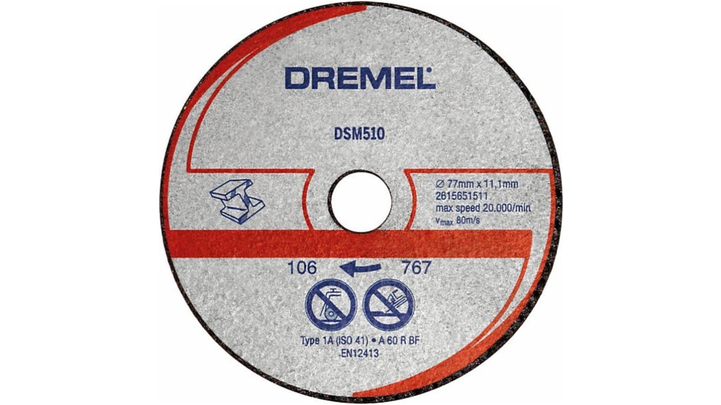 Dremel 2615S510JB DSM510 Cutting Disc, 77mm diameter 5mm tyk