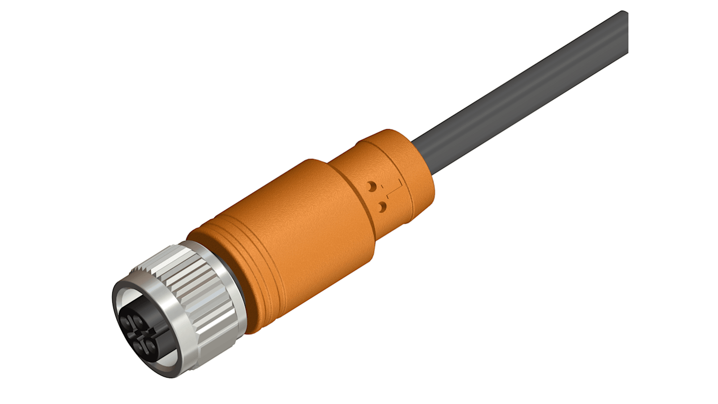 Cable de conexión RS PRO, con. A M12 Hembra, 4 polos, con. B Sin terminación, long. 2m