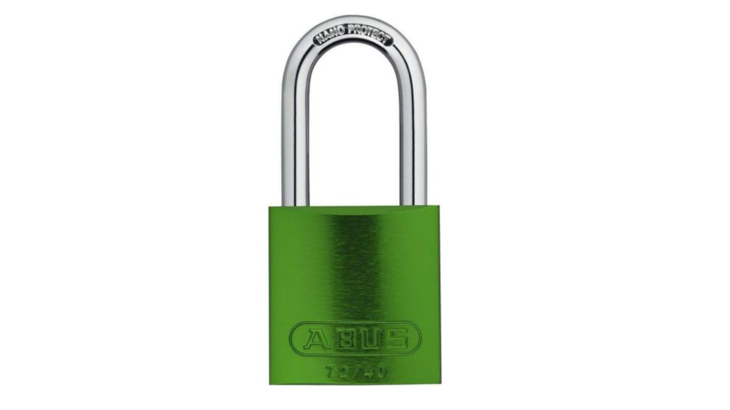 ABUS Aluminium Vorhängeschloss mit Schlüssel gleichschließend, Bügel-Ø 6mm x 39mm