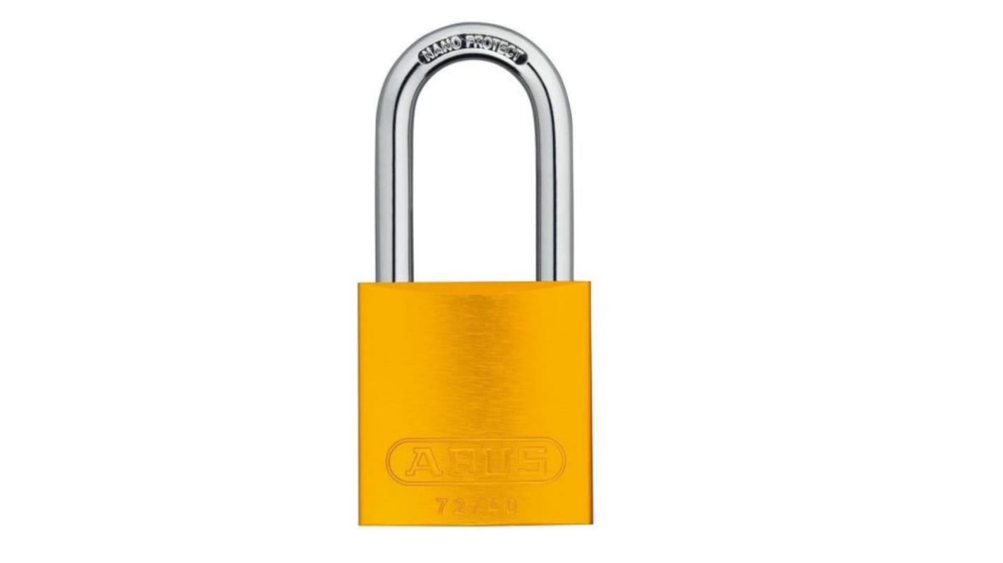 ABUS Aluminium Vorhängeschloss mit Schlüssel gleichschließend, Bügel-Ø 6mm x 39mm