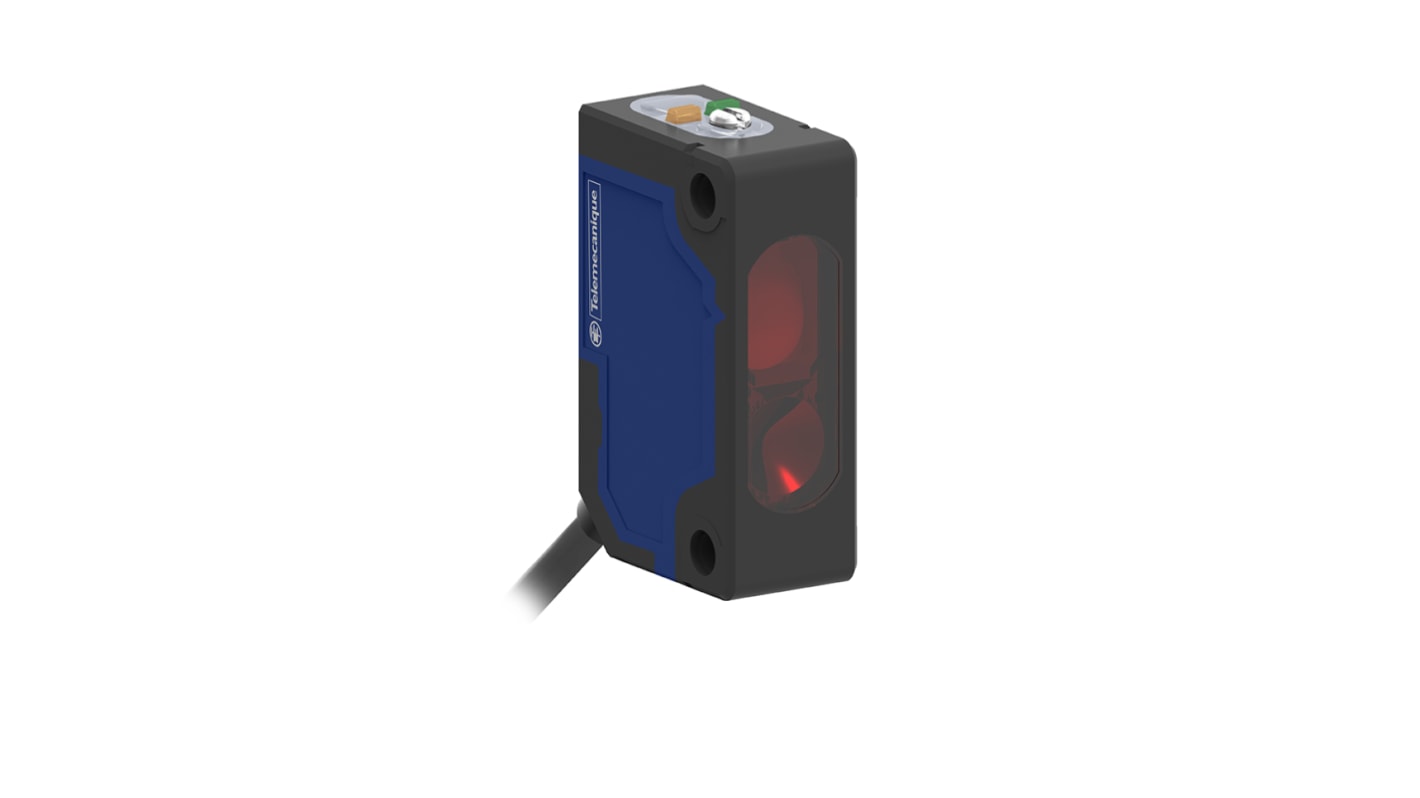 Telemecanique Sensors Diffuse Photoelectric Sensor, Miniature Sensor, 1.1 m Detection Range