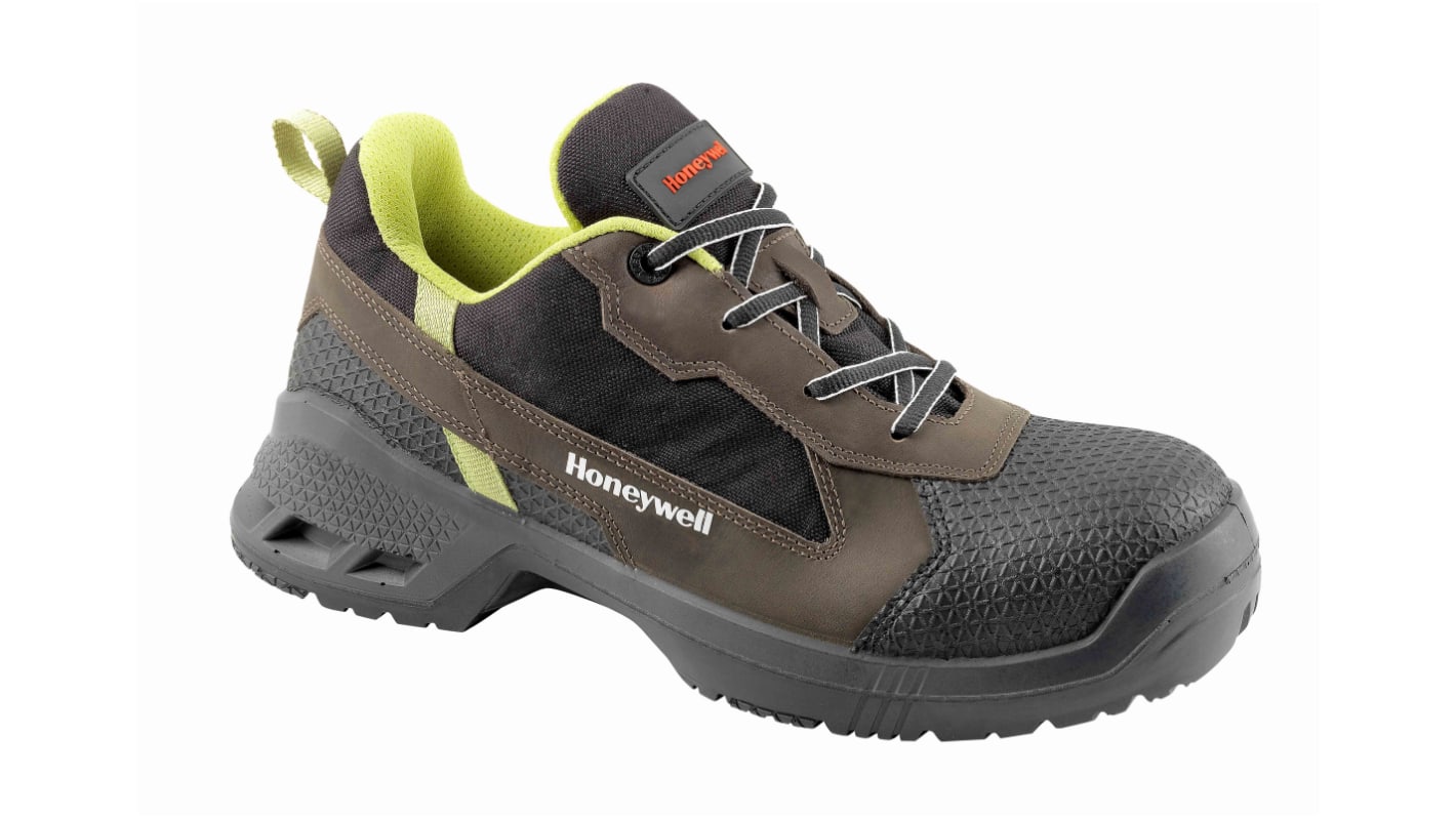 Honeywell Safety Sprint Unisex Sicherheitsschuhe Schwarz, Braun, Grün, mit Zehen-Schutzkappe, Größe 46 / UK 11, EN20345