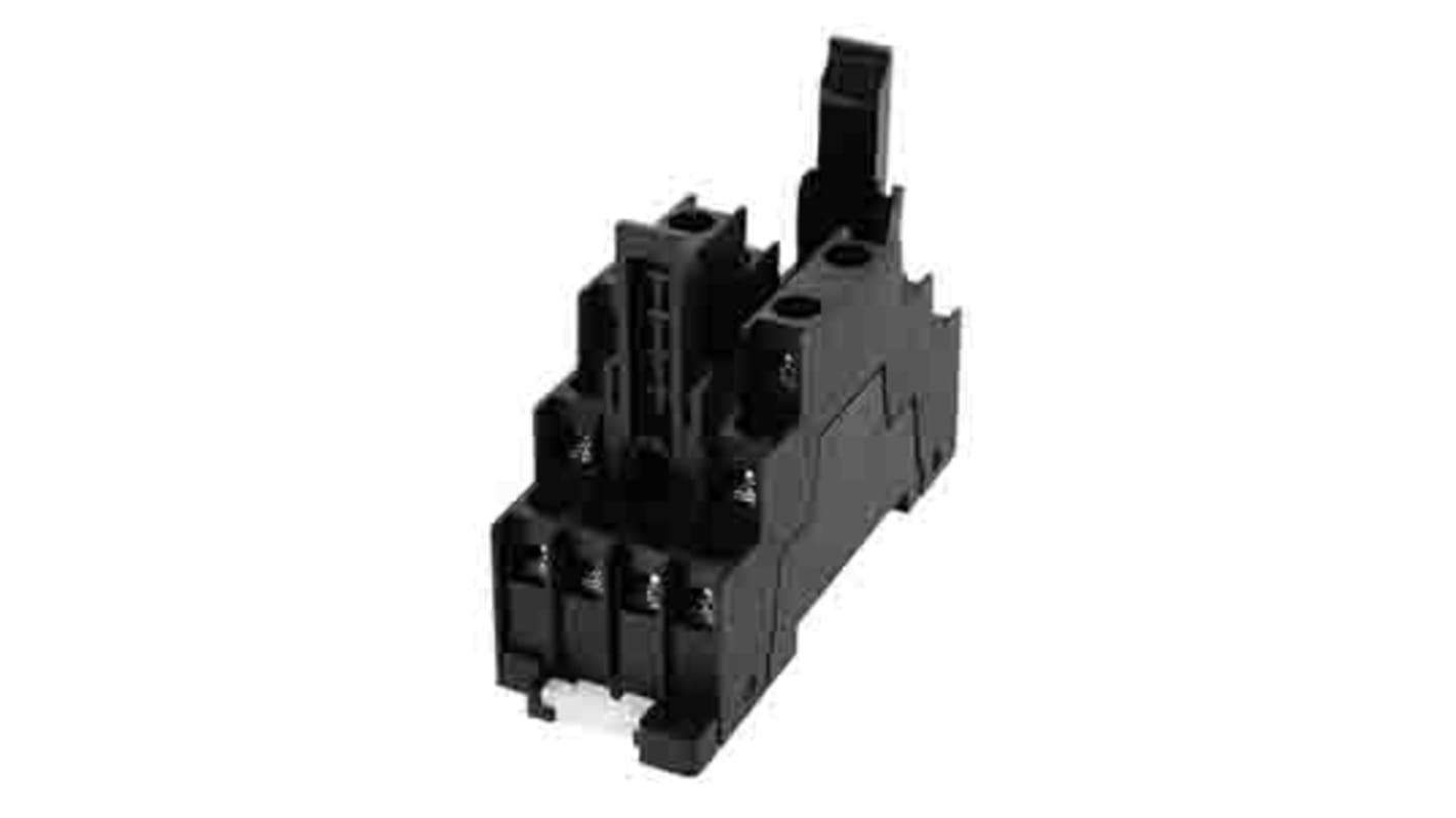 Support relais Idec série SF1V 6 contacts, Rail DIN, 250V c.a., pour RF1V