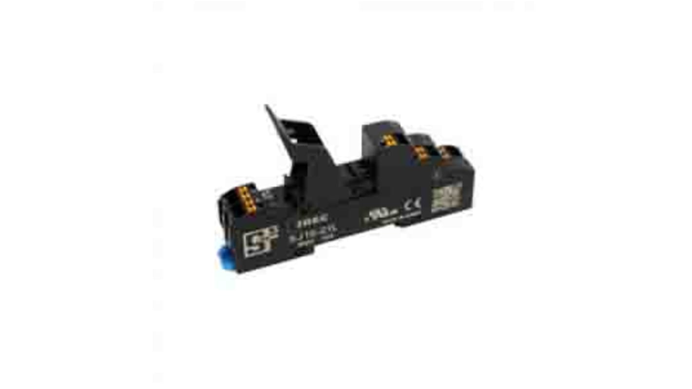 Support relais Idec série SJ 5 contacts, Rail DIN, 300V c.a., pour RJ et RF2S