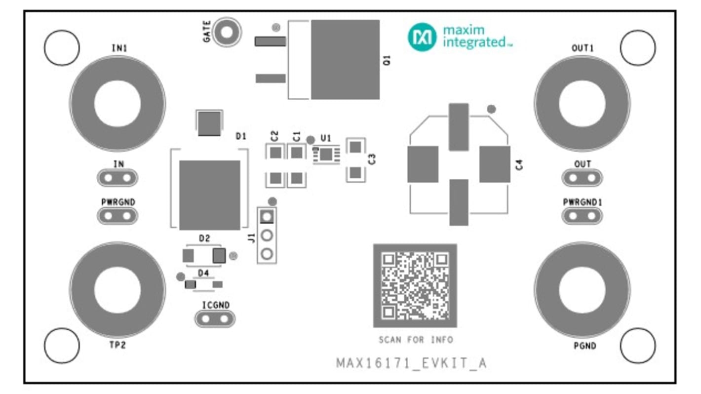 Maxim Integrated MAX16171 Evaluierungsbausatz, Evaluation Kit for the MAX16171 Stromüberwachungseinheit