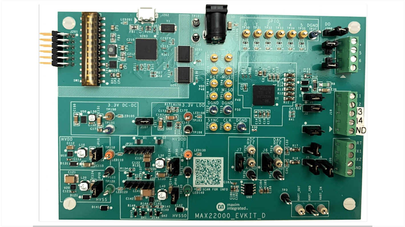 Maxim Integrated EV kit MAX22000 for MAX22000 industrial configurable analog I/O MAX22000EVKIT#