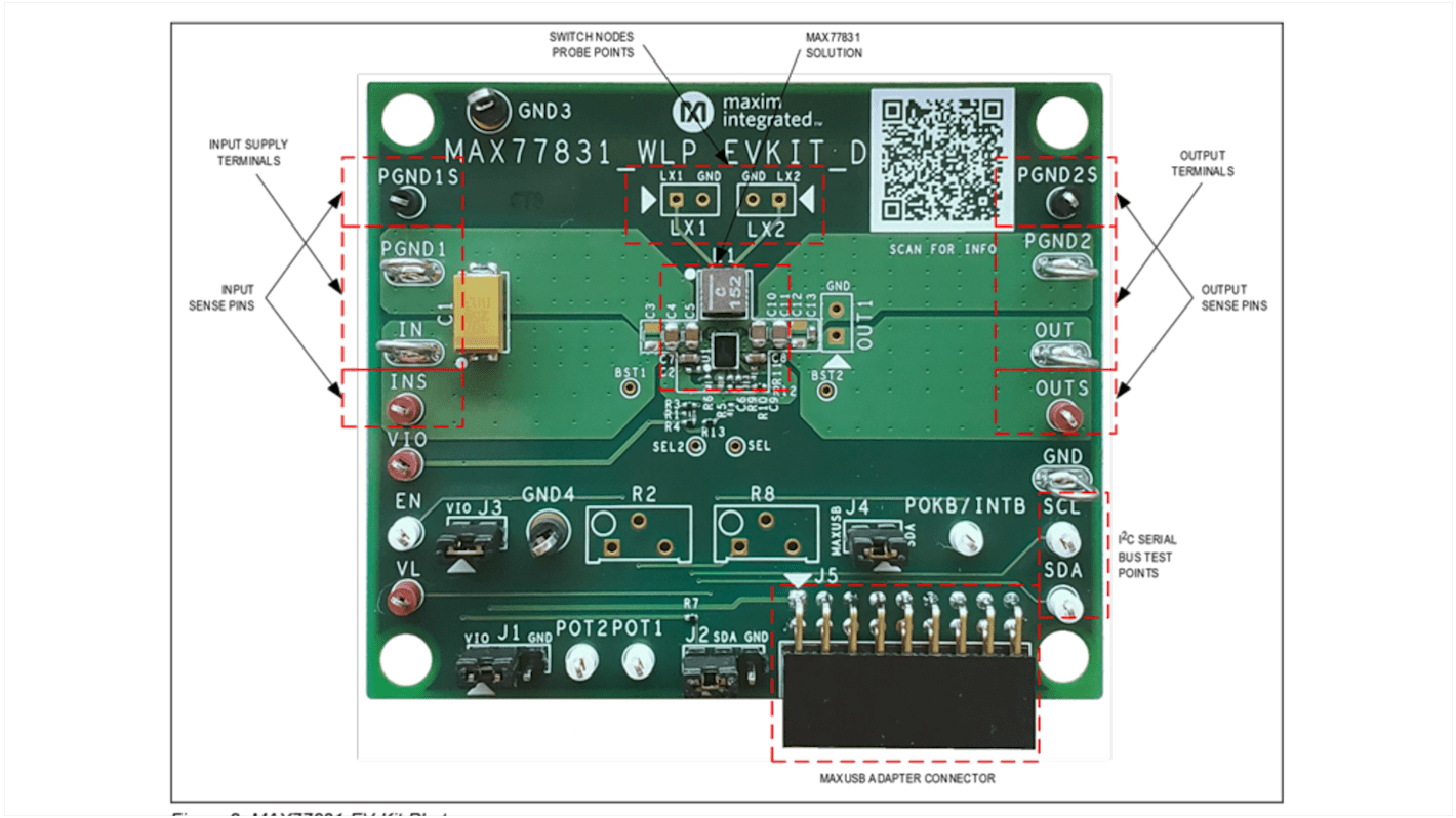 Regulador de conmutación Maxim Integrated Evaluation Kit for the MAX77831 - MAX77831WEVKIT#