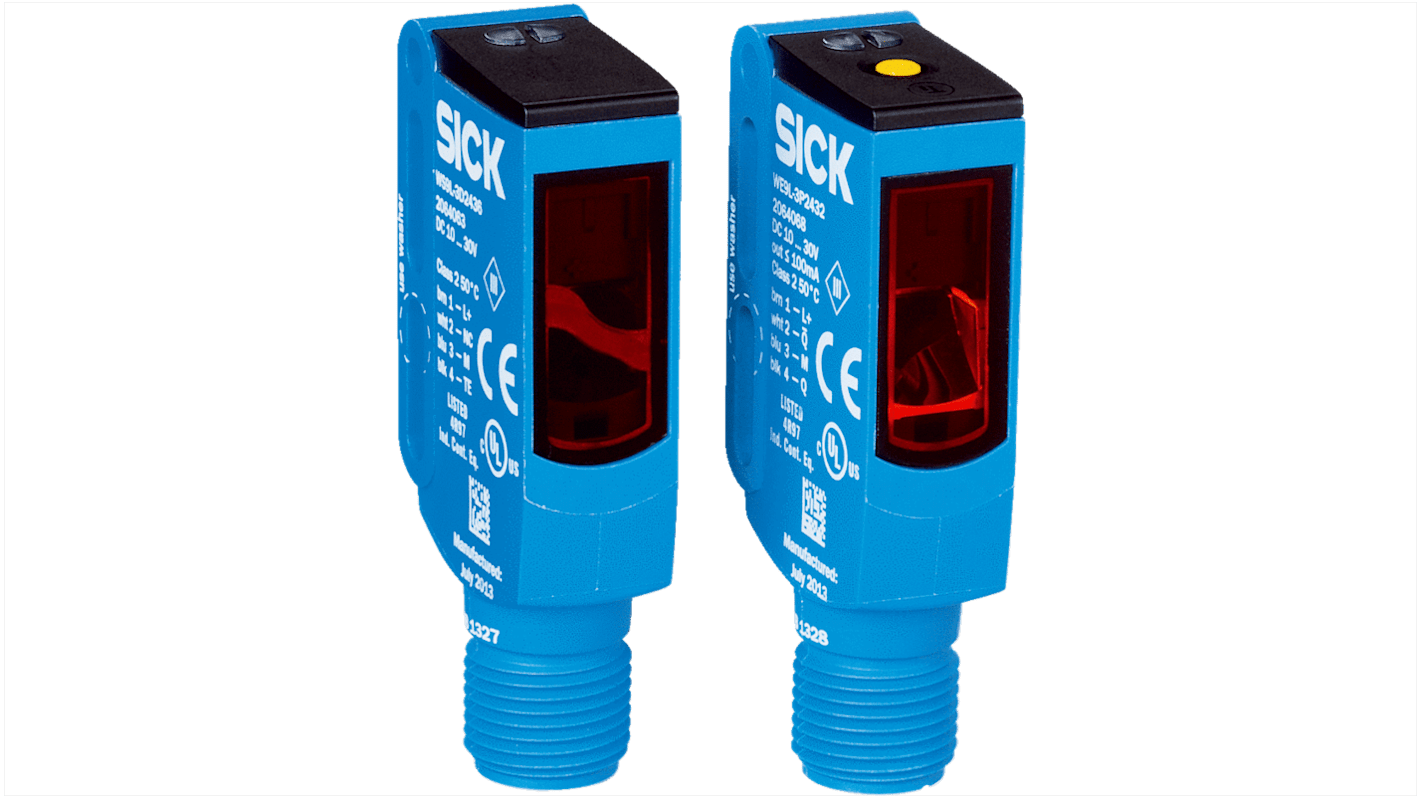 Sensore fotoelettrico Rettangolare Sick, a fascio diretto, rilevamento 0 → 60 m., uscita Commutazione luce/buio,