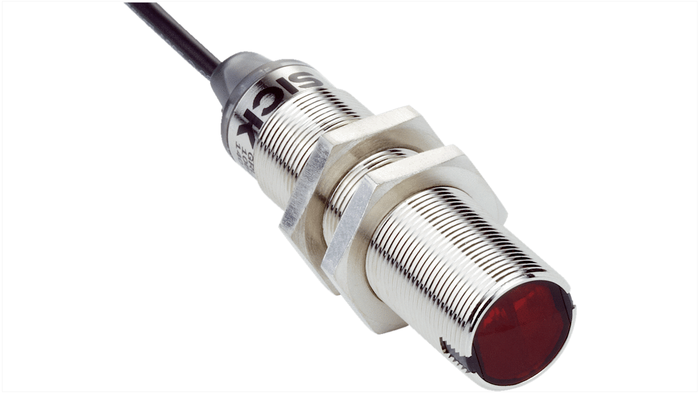 Sick Energetic Photoelectric Sensor, Barrel Sensor, 3 mm → 115 mm Detection Range