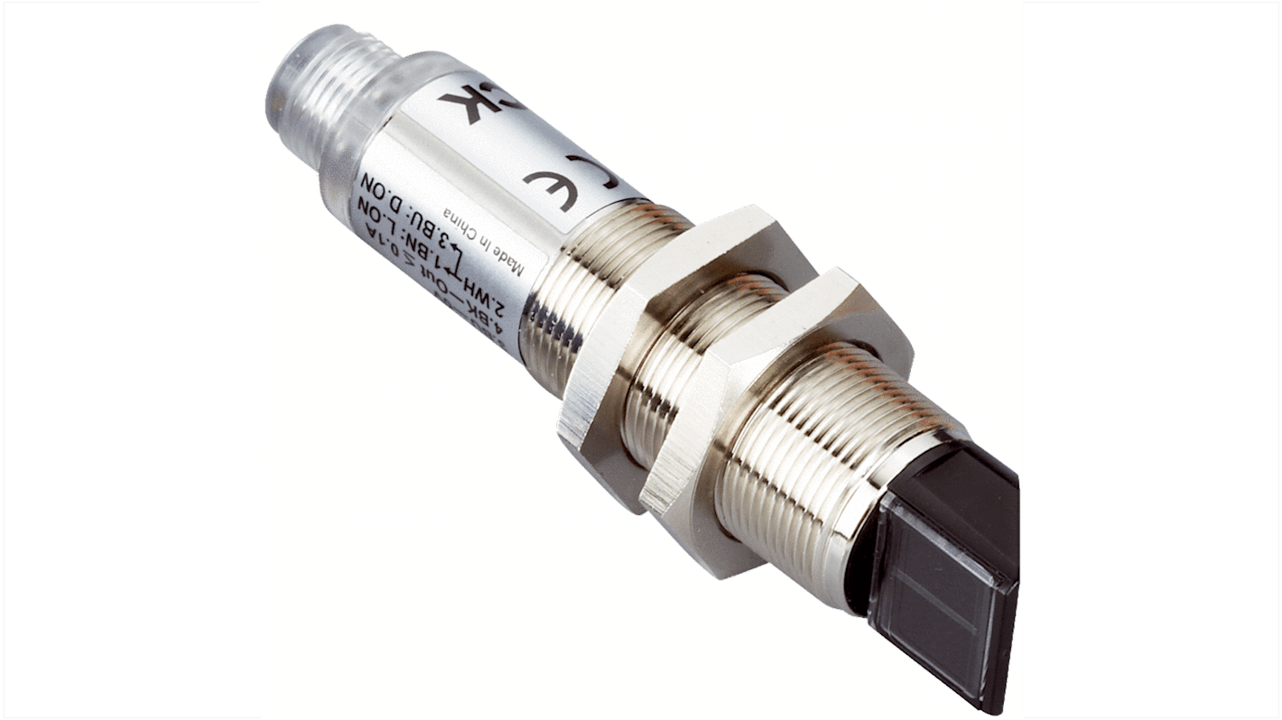 Sick V180-2 zylindrisch Optischer Sensor, Energetisch, Bereich 1 mm → 450 mm, Lichtschaltung, PNP Ausgang,
