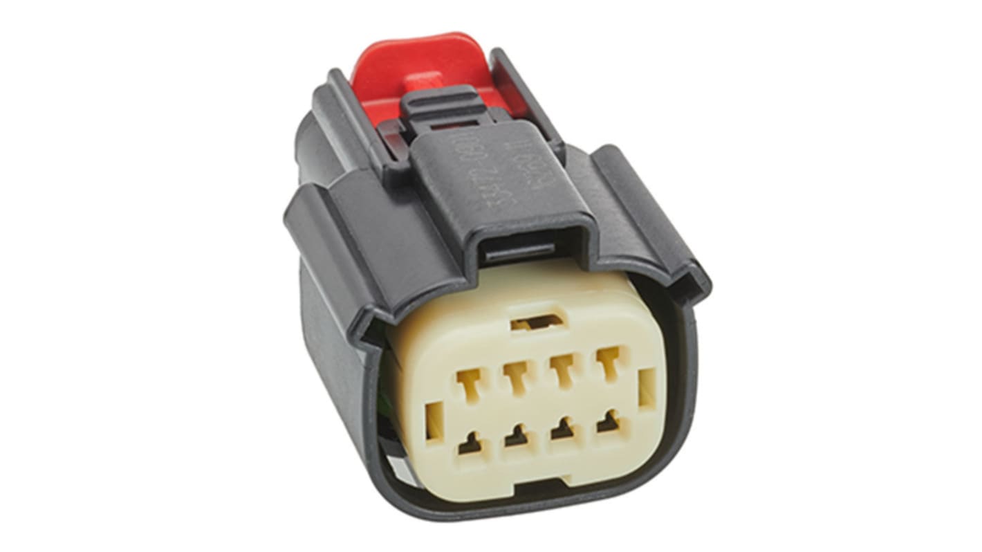 Molex Krimpelhető érintkezőburkolat MX150, 8 pólusú, Fekete színű