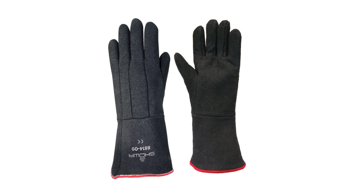 Showa SHOWA 8814 Black Neoprene Heat Resistant Gloves, Size 8, Medium, Neoprene Coating