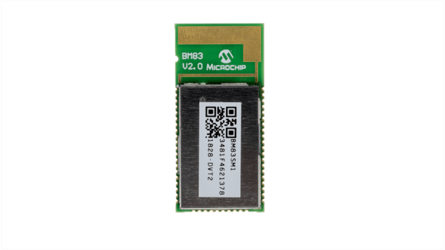 Microchip Bluetoothモジュール バージョン:5 Class 1 I2S, BM83SM1-00TA