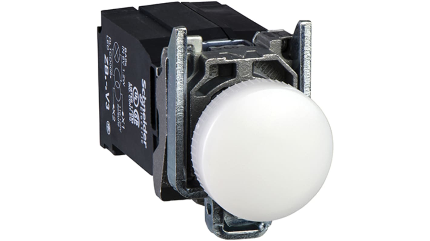 Voyant lumineux complet Schneider Electric Blanc 110 → 120V, Ø découpe 22mm, Harmony XB4