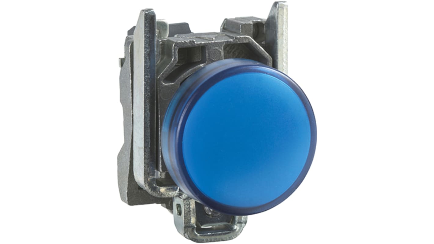 Schneider Electric, XB4 Blue Universal LED Pilot Light Complete, 22mm Cutout, Round, 400V