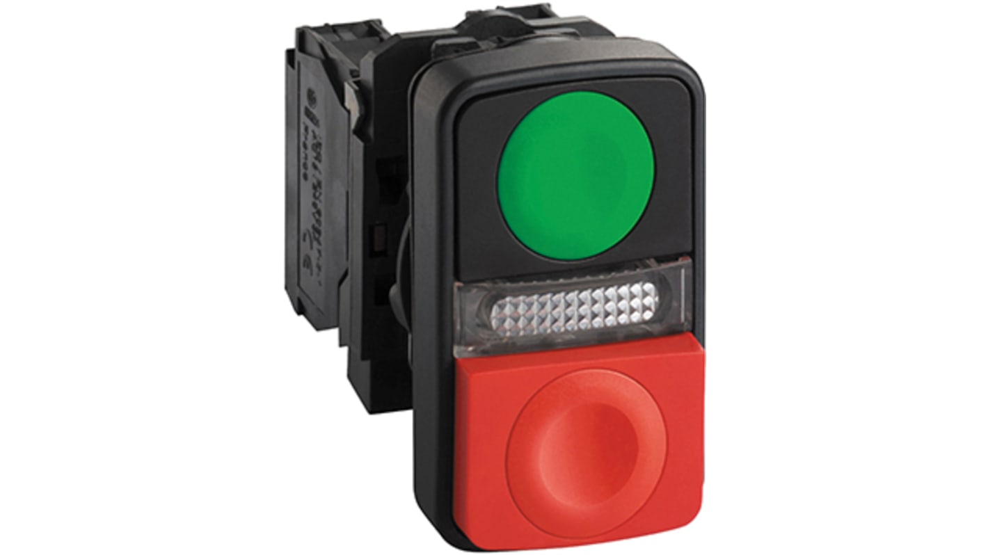 Schneider Electric XB5 Series Illuminated Illuminated Push Button Switch, 22mm Cutout, SPDT