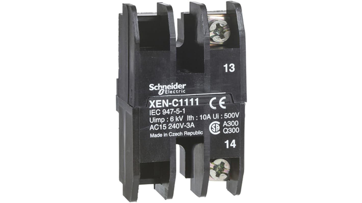 Schneider Electric XENC Kontaktblock, 2 Schließer, 240V