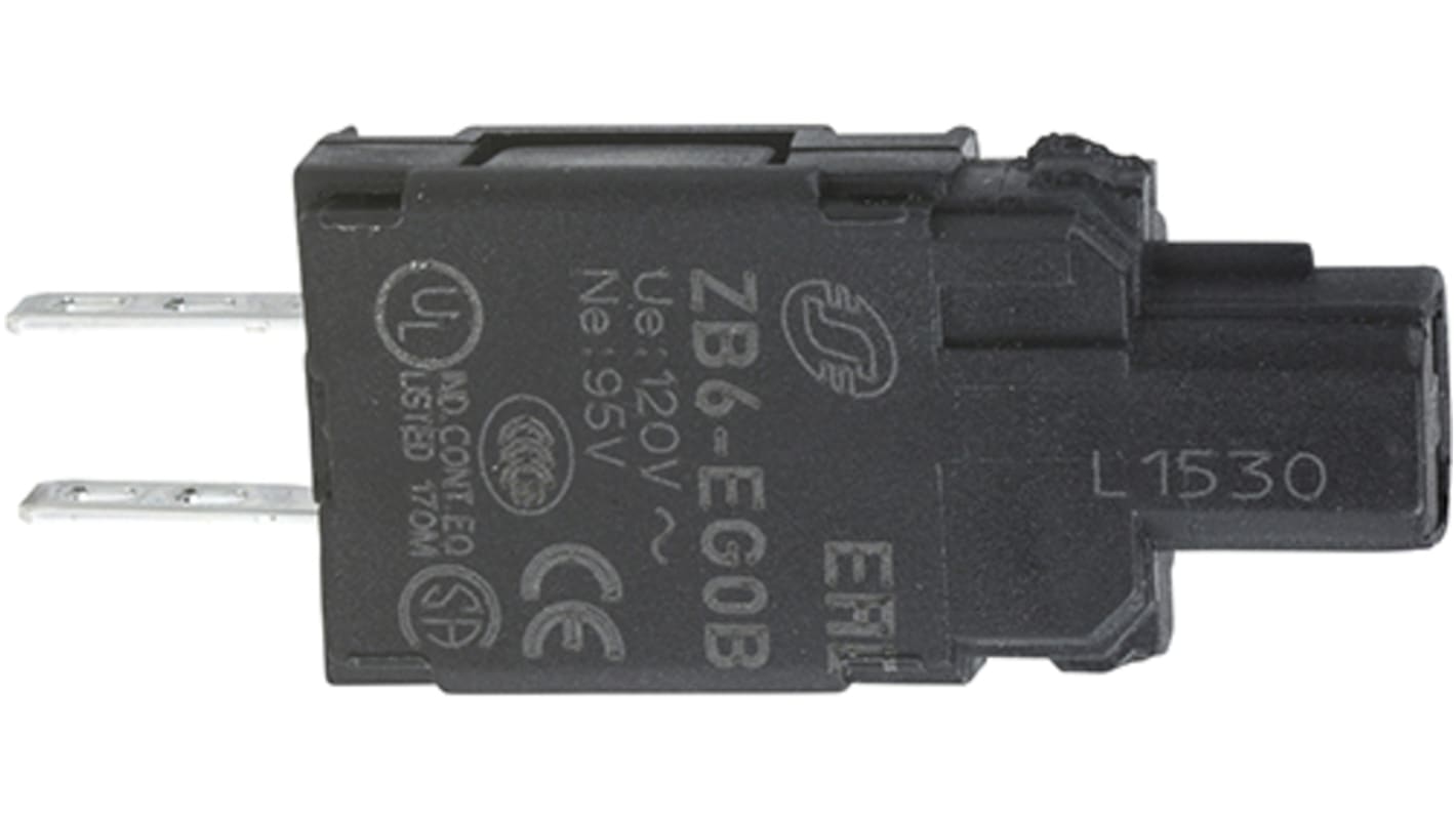 Blocco contatti luminoso Schneider Electric, Connettori FASTON 2,8 x 0,5 mm, 120V