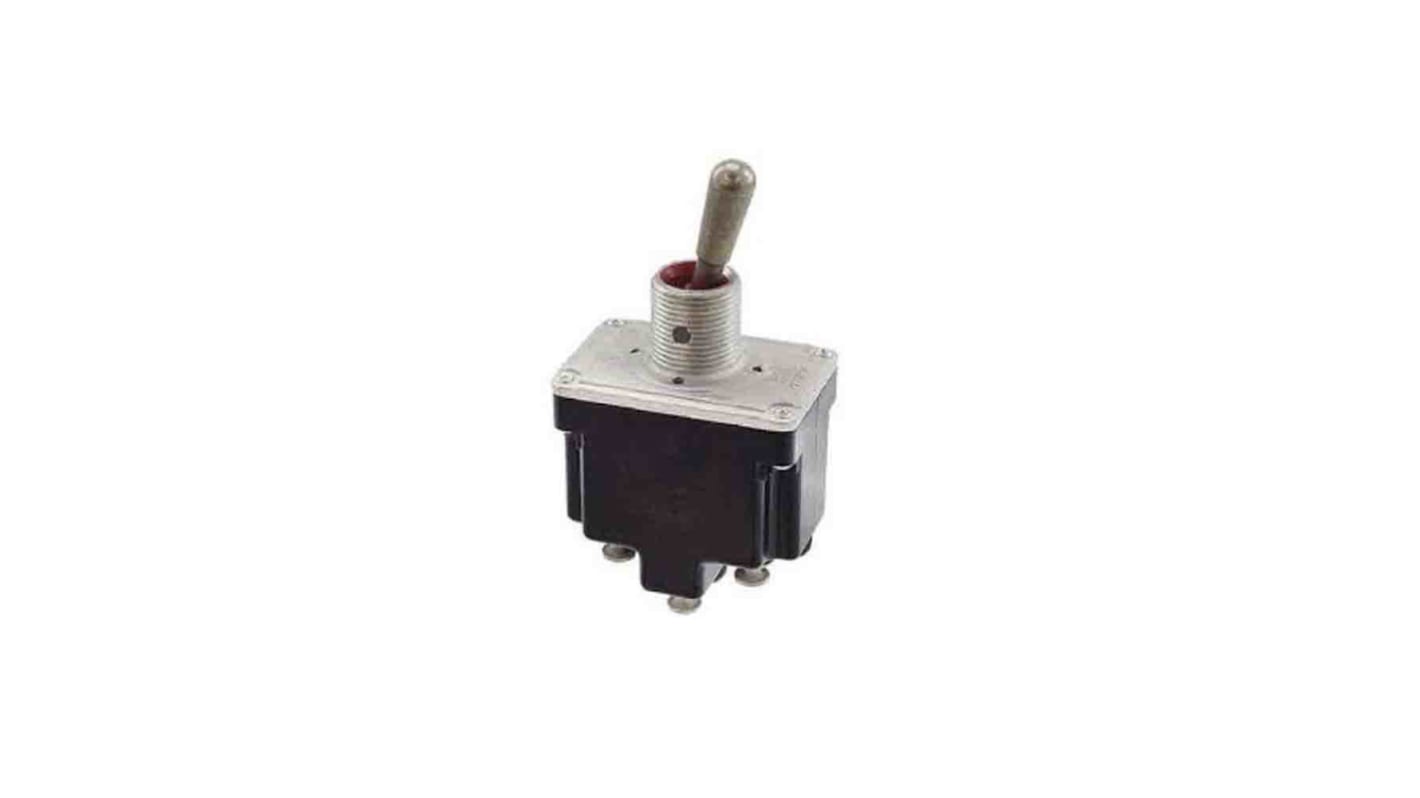 Honeywell Toggle Switch, Bushing Mount, On-On-On, 4PDT, Screw Terminal, 125V ac