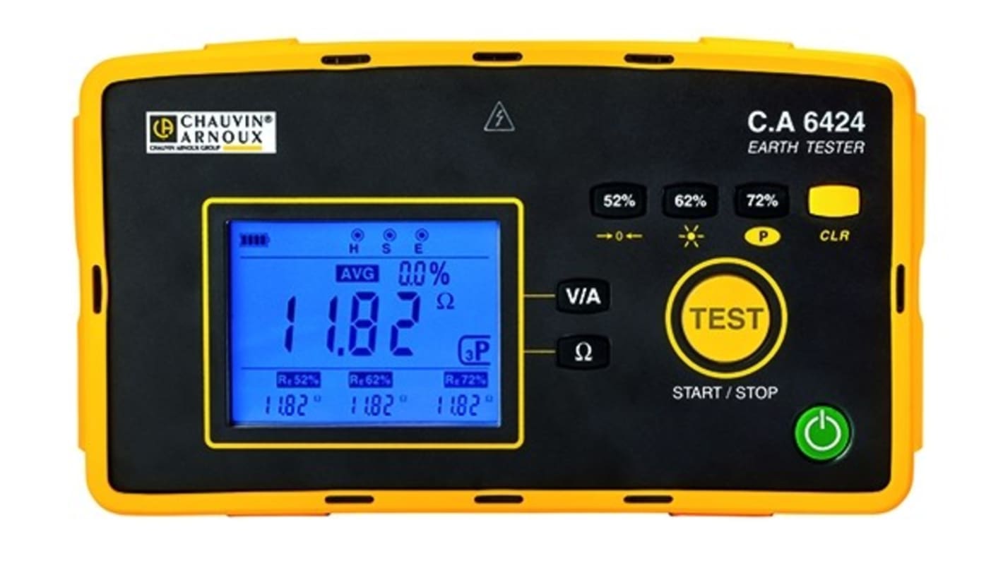 Tester di terra Chauvin Arnoux CA 6424, display LCD