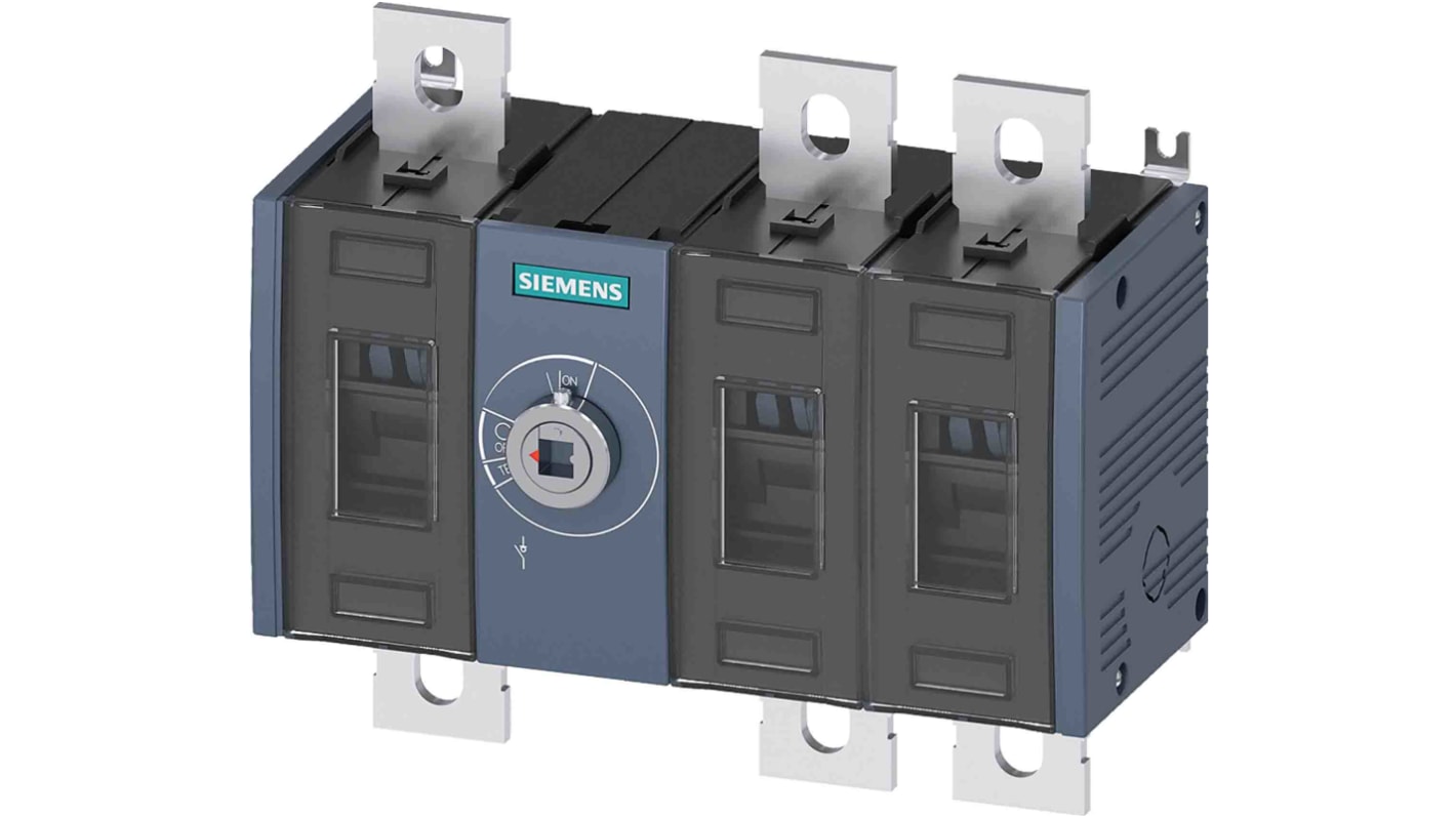 Desconector por conmutación Siemens Bastidor cerrado, 200A, 3, Fusible Tamaño 2 200A SENTRON 3KD