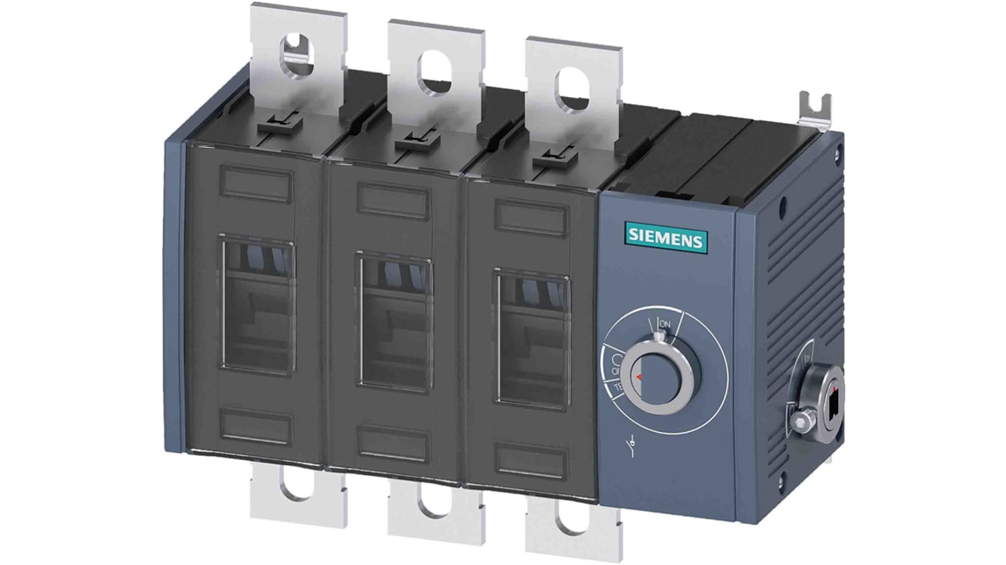 Sezionatore con interruttore Siemens 3KD3834-0PE40-0, corrente max 250A Integrato, 3, fusibile Dimensione 3 SENTRON 3KD