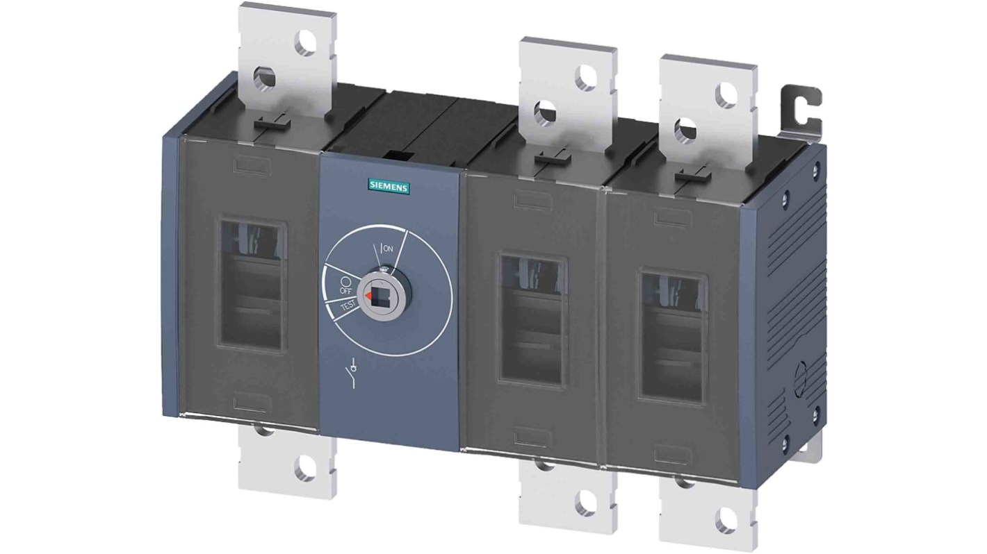 Sezionatore con interruttore Siemens 3KD5030-0RE20-0, corrente max 1000A Integrato, 3, fusibile Misura 5 SENTRON 3KD