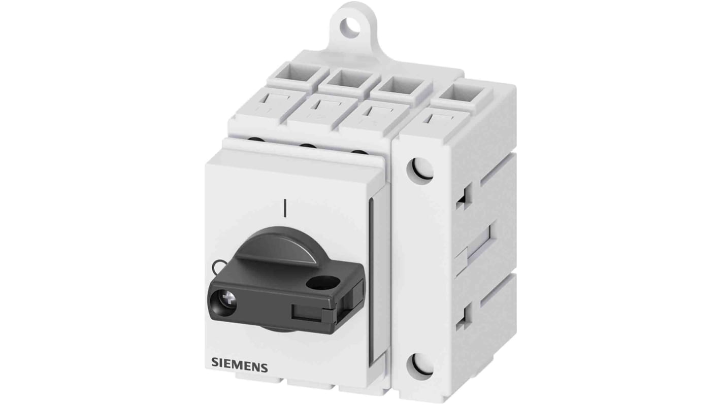 Siemens 4 Pole DIN Rail Isolator Switch - 40A Maximum Current