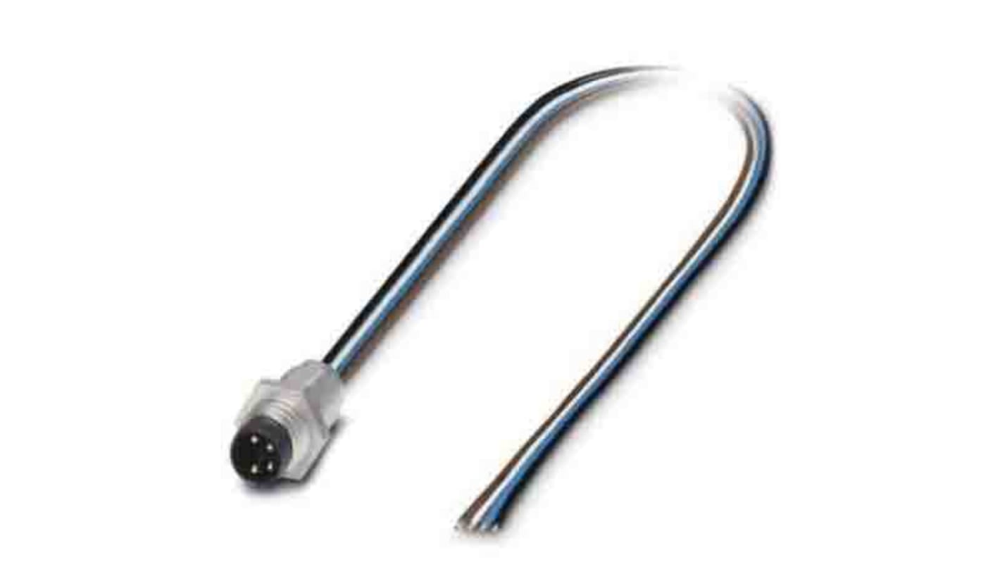 Phoenix Contact Straight Male 4 way M8 to Sensor Actuator Cable, 500mm