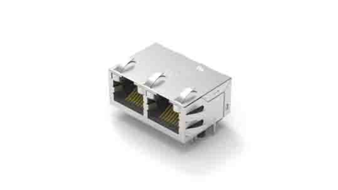 Transformador LAN Ethernet Wurth Elektronik, 2 puertos, Agujero pasante, 21.5 x 31 x 13.4mm