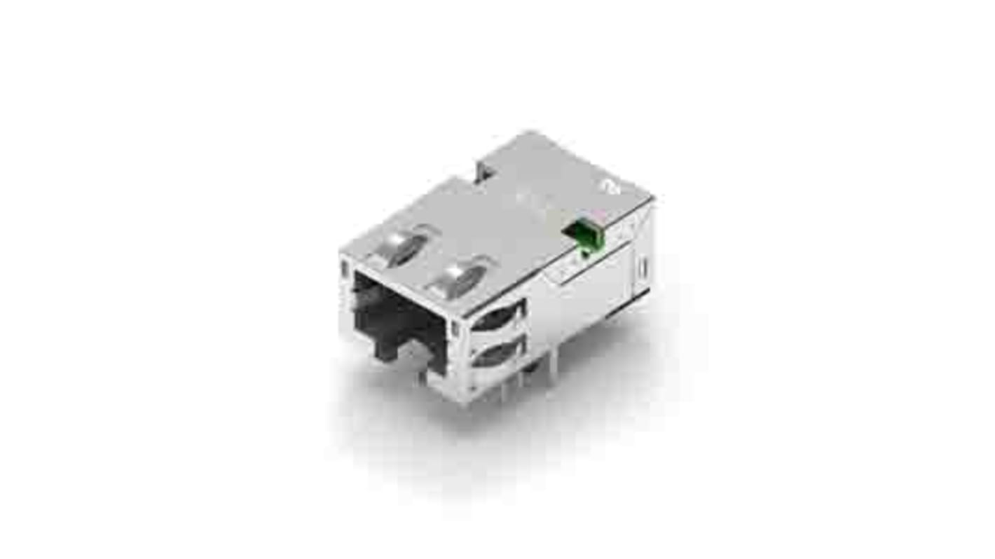 Transformador LAN Ethernet Wurth Elektronik, 1 puertos, Agujero pasante, 28.57 x 17.53 x 11.92mm