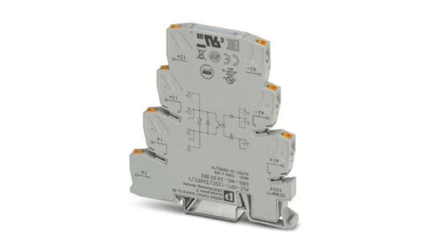 Przekaźnik półprzewodnikowy Phoenix Contact 1 A 14,4 V DC, montaż na szynie DIN PLC PLC-OPT- 12DC/300DC/1