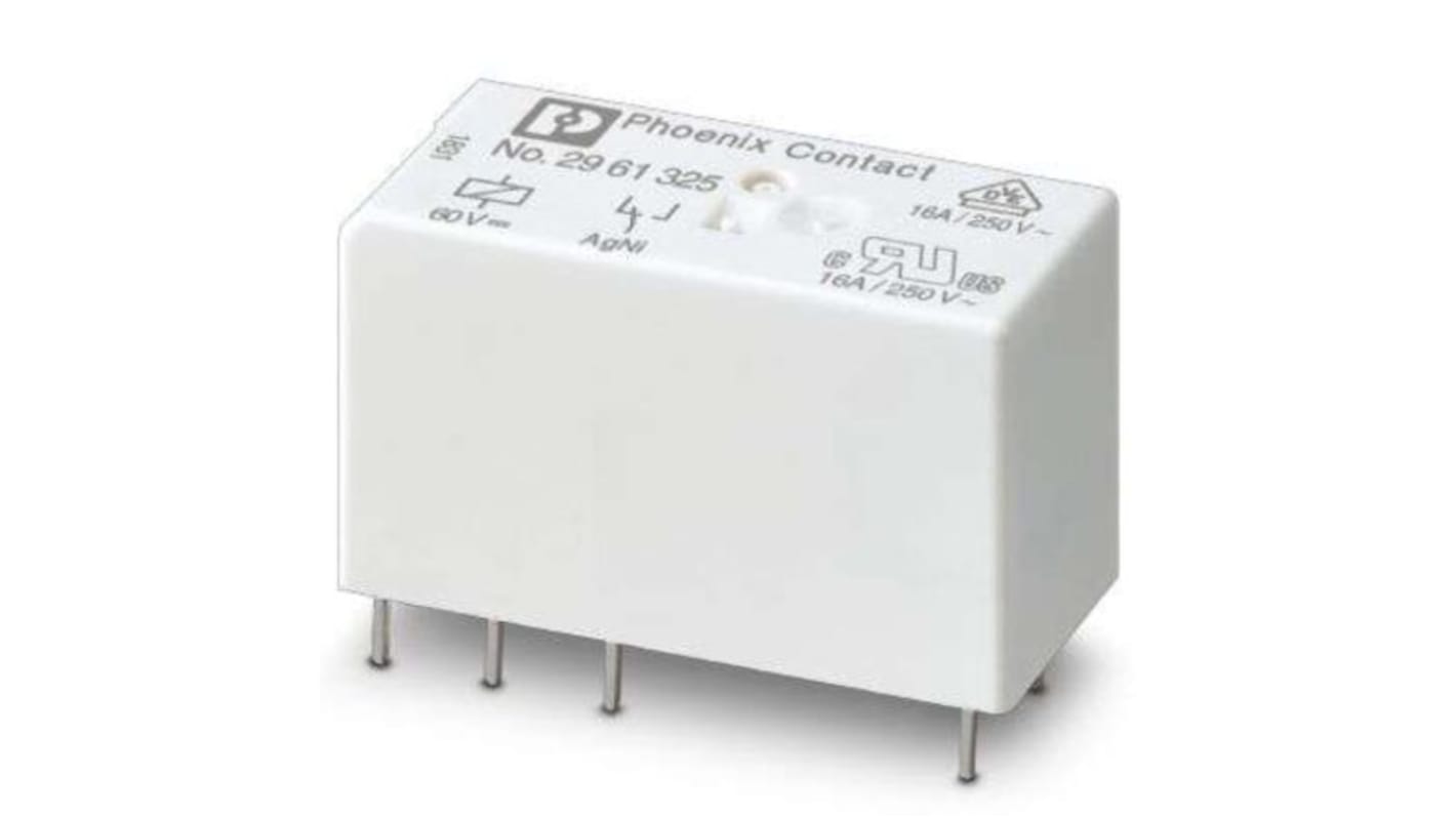 Phoenix Contact DIN Rail Power Relay, 60V dc Coil, 16A Switching Current