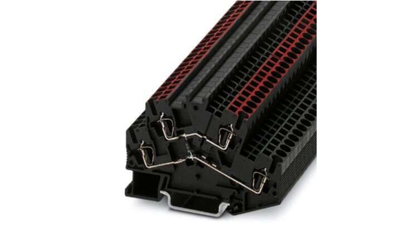 Phoenix Contact 5-DIO, STTBS 2 Series Black Component Terminal Block, 0.08 → 4mm², Spring Cage Termination