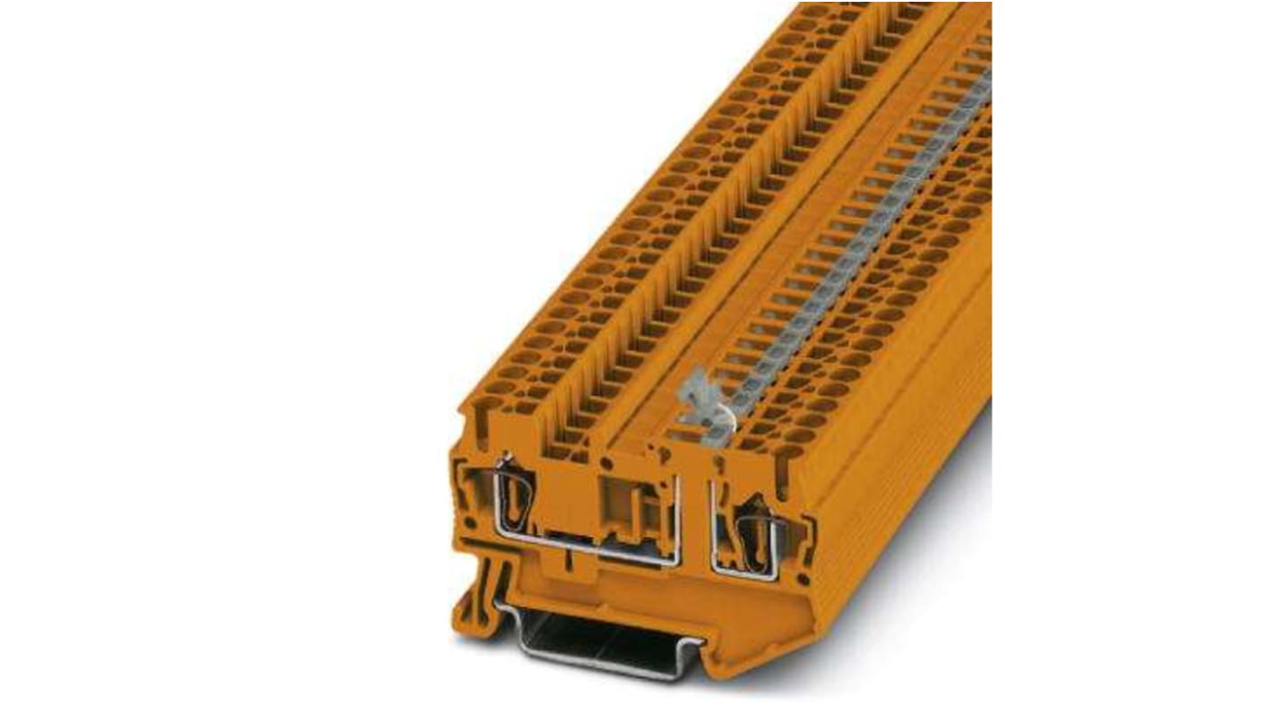 Phoenix Contact 5-MT, ST 2 Series Orange Knife Disconnect Terminal Block, 0.08 → 4mm², Spring Cage Termination