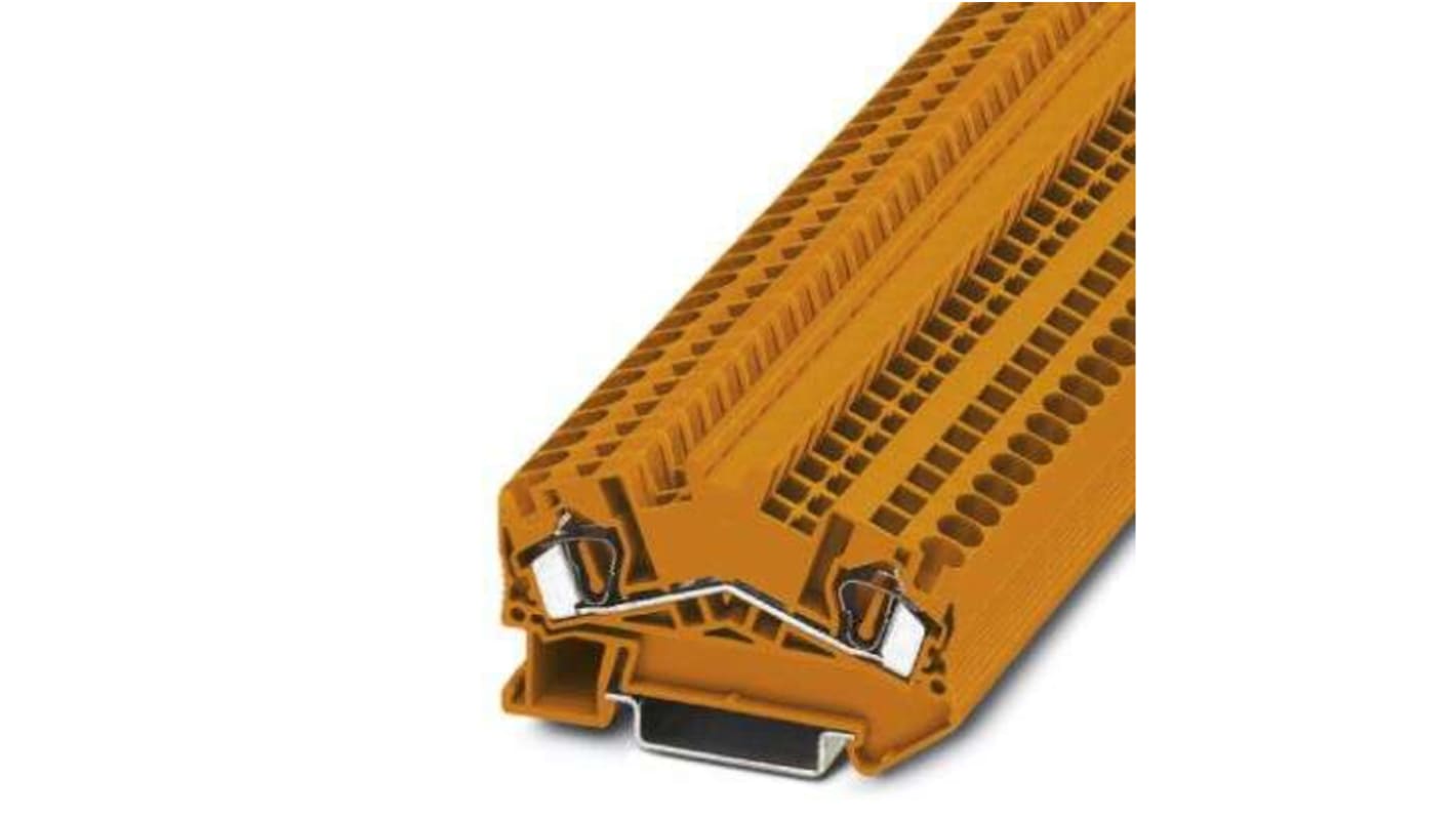 Phoenix Contact STS 4 Series Orange Feed Through Terminal Block, 0.08 → 6mm², Spring Cage Termination, ATEX