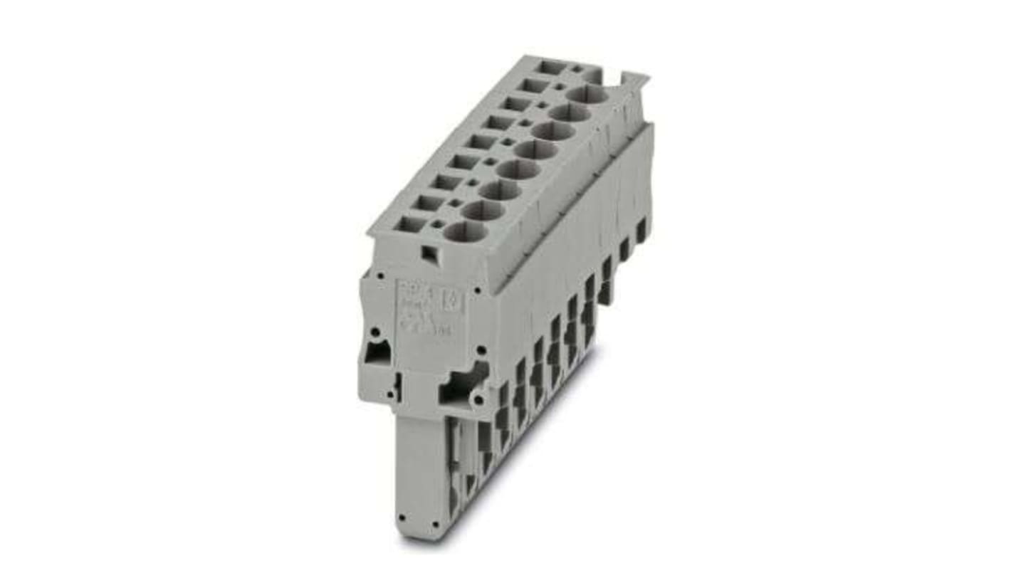 Phoenix Contact 6.2mm Pitch Pluggable Terminal Block, Plug, Plug-In, Spring Cage Termination