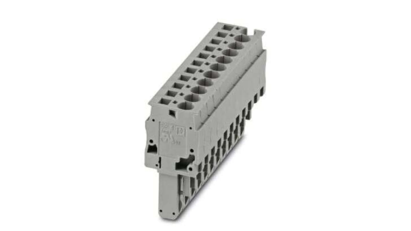 Phoenix Contact 6.2mm Pitch Pluggable Terminal Block, Plug, Plug-In, Spring Cage Termination