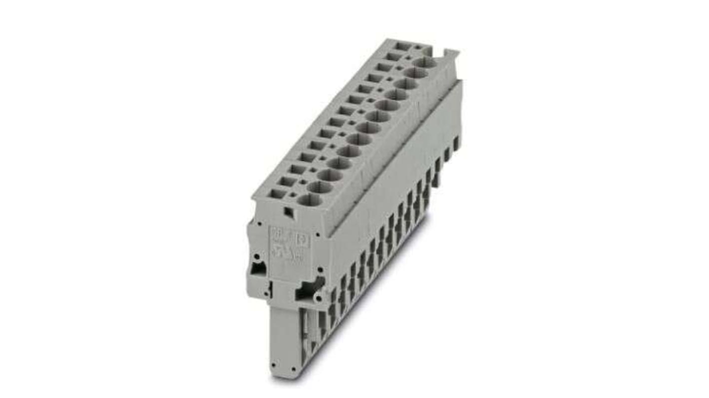 Phoenix Contact 6.2mm Pitch Pluggable Terminal Block, Plug, Plug-In, Spring Cage Termination